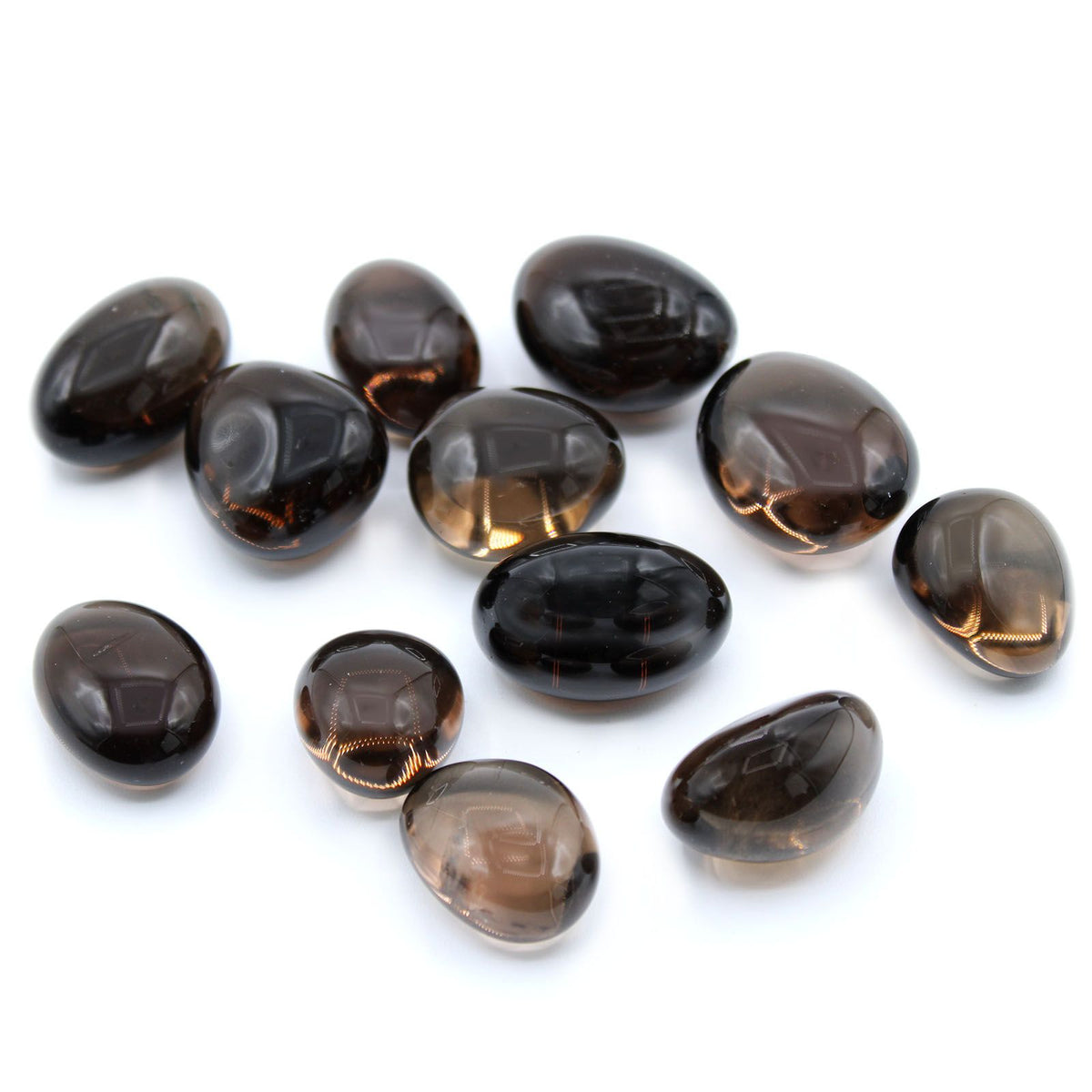 Pack 24 Pierres Roulées Quartz Fumé | Décoration Zen & Bien-Être