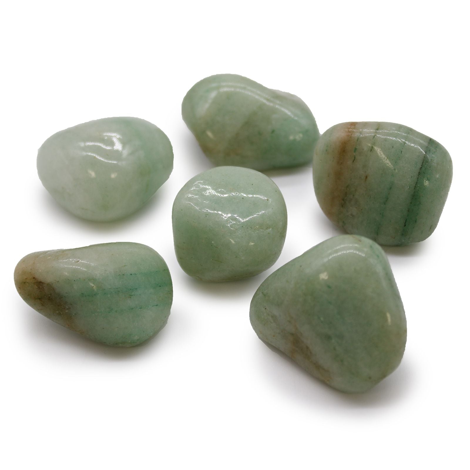 Pierres Roulées Aventurine Africaine | Lot de 6 Grandes Pierres Naturelles