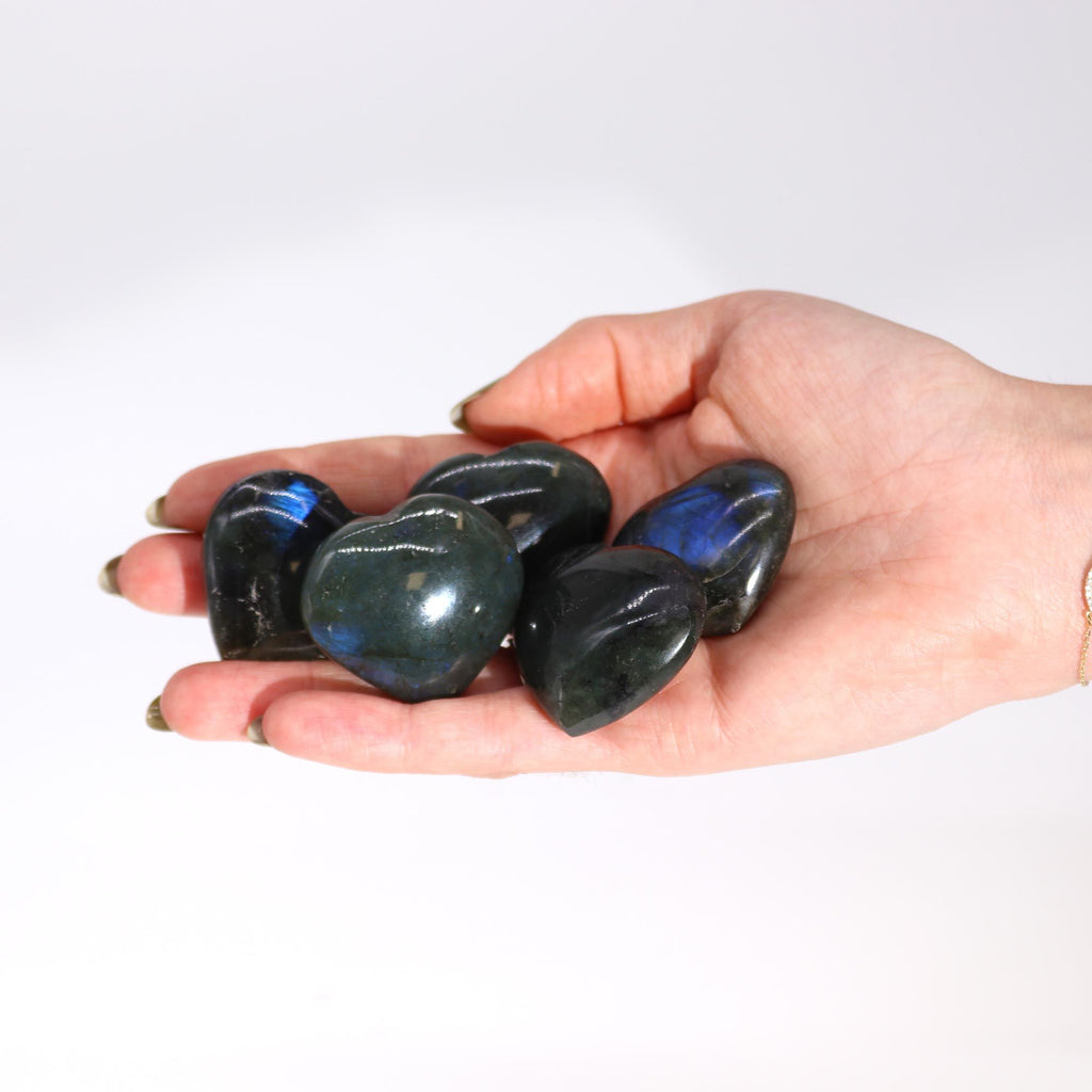 Pierre Cœur Labradorite de Madagascar | Décoration Zen & Bien-être