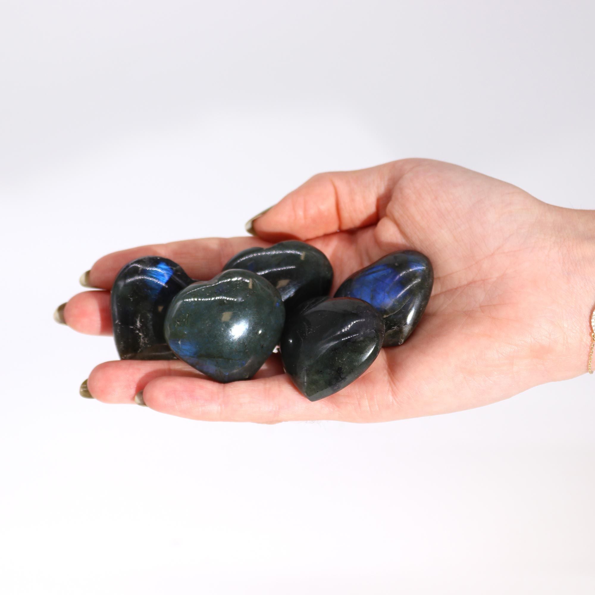 Pierre Cœur Labradorite de Madagascar | Décoration Zen & Bien-être
