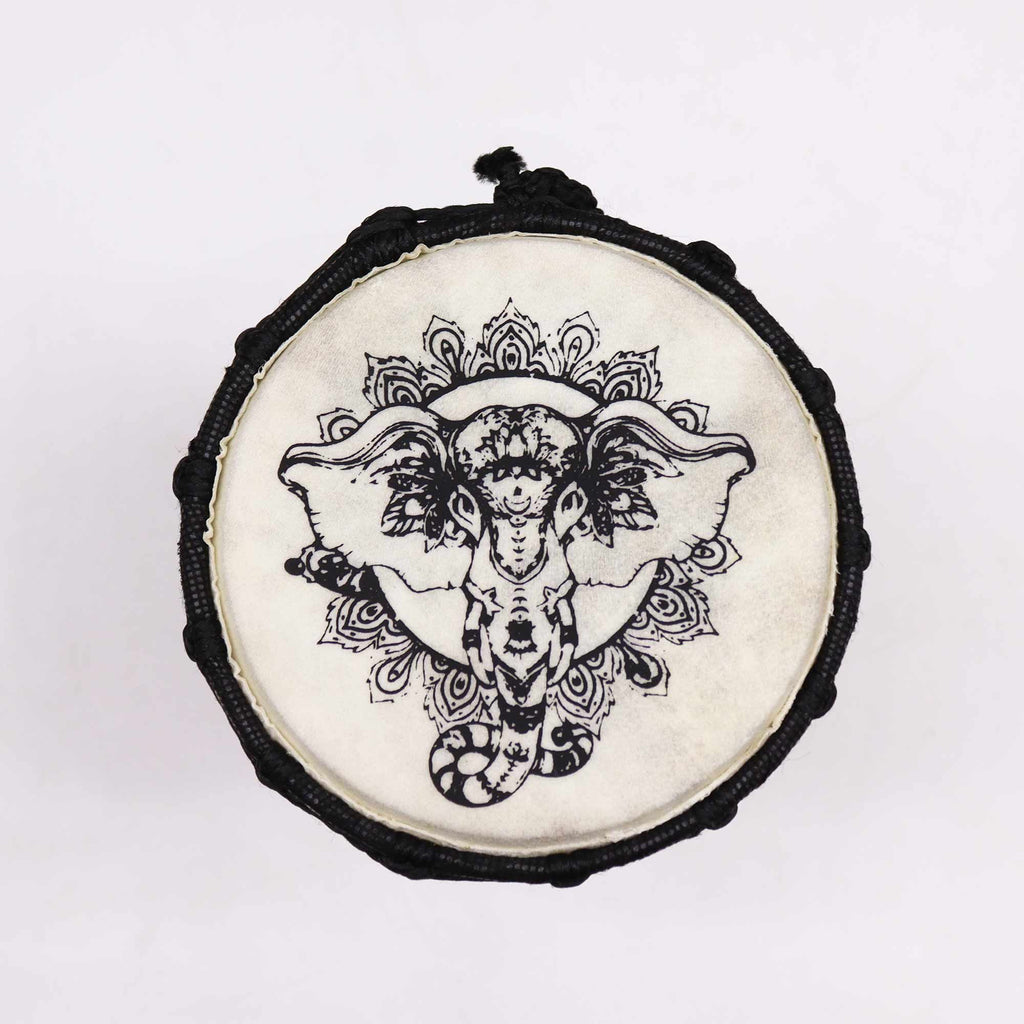 Djembé Artisanal Motif Éléphant | Ambiance Zen & Cocooning
