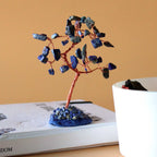 Arbre de Pierres Sodalite | Socle Agate Bleue & Décoration Zen