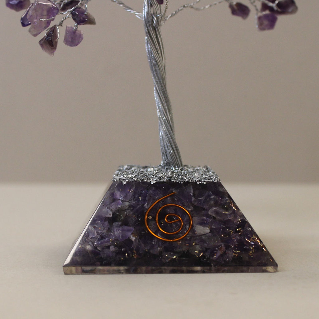 Arbre de Pierres Améthyste & Orgonite | Décoration Zen 160 Pierres