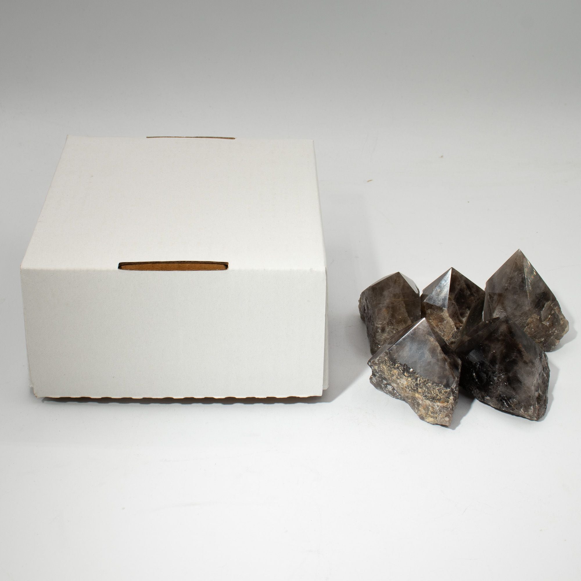 Pointes de Quartz Fumé | Lot de 5-6 Pierres Naturelles