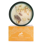 Bougie Cristal & Fleurs Séchées Jasmin | Ambiance Lion Vert