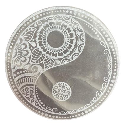 Plaque de Sélénite Feng Shui 18 cm | Décoration Zen & Harmonie