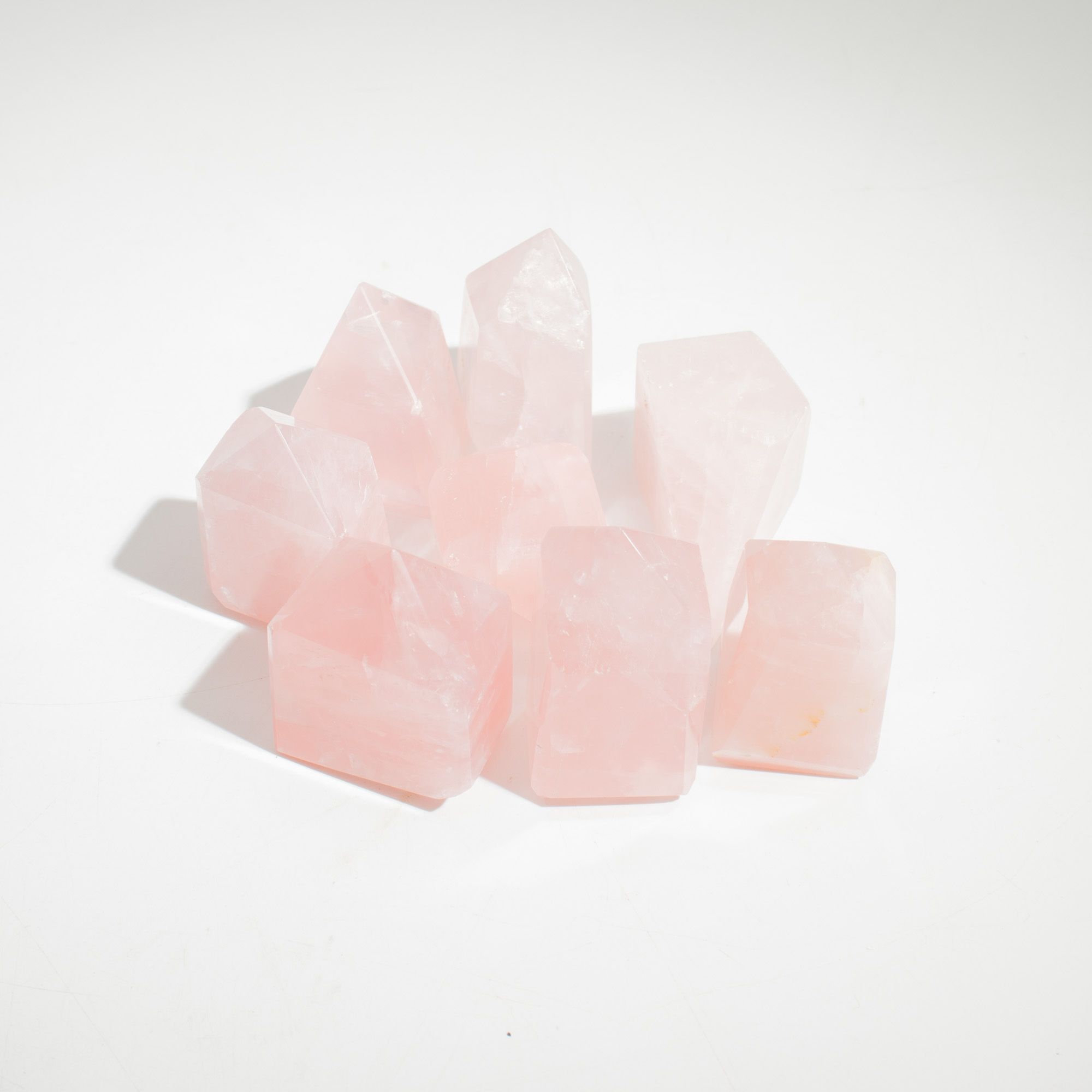 Pointes de Quartz Rose d'Inde | Lot de 7-8 Pierres Naturelles