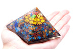 Om & Chakras Orgonite Pyramid | Zen & Harmony Decoration