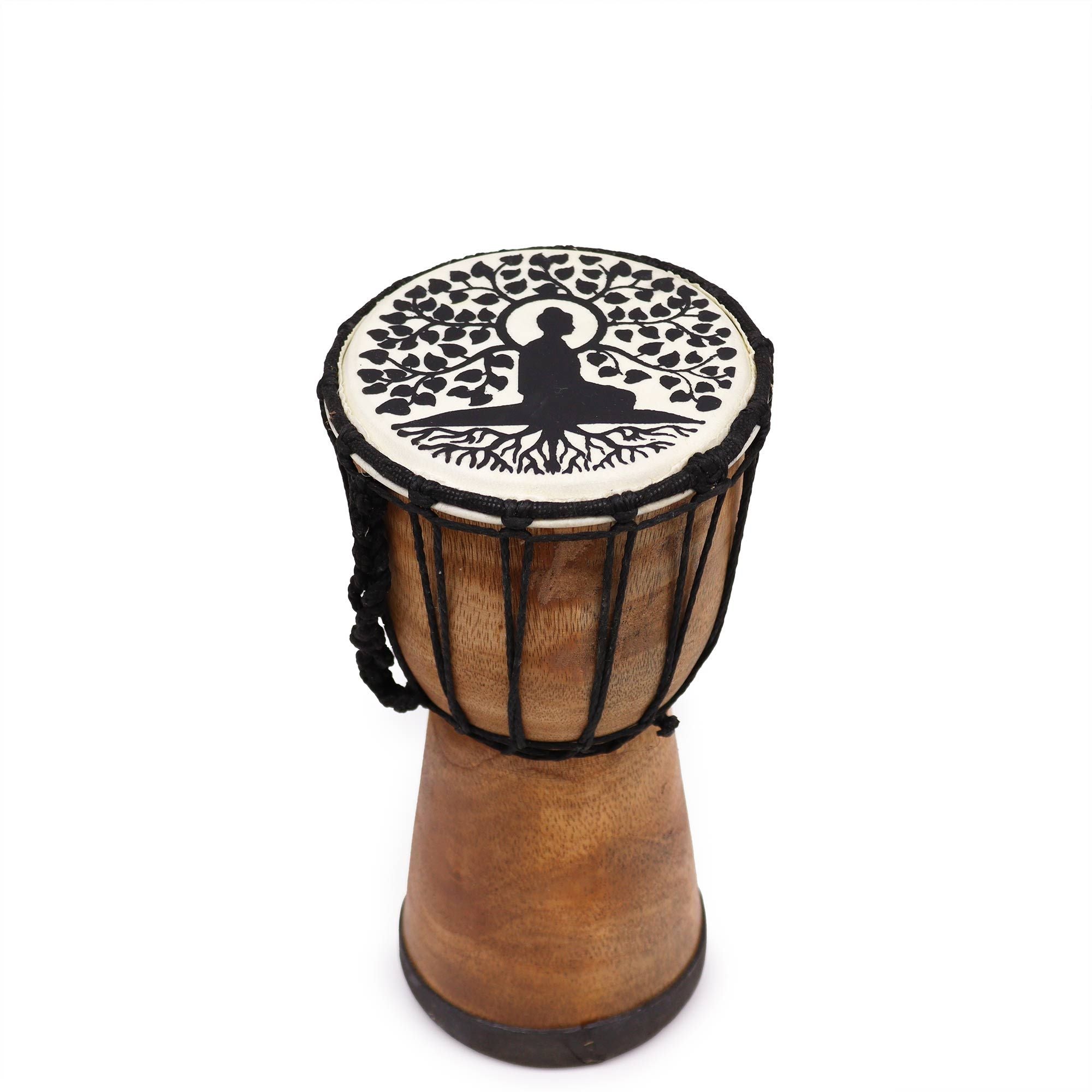 Djembé Artisanal Bois Suar & Peau de Chèvre | Ambiance Zen 25 cm