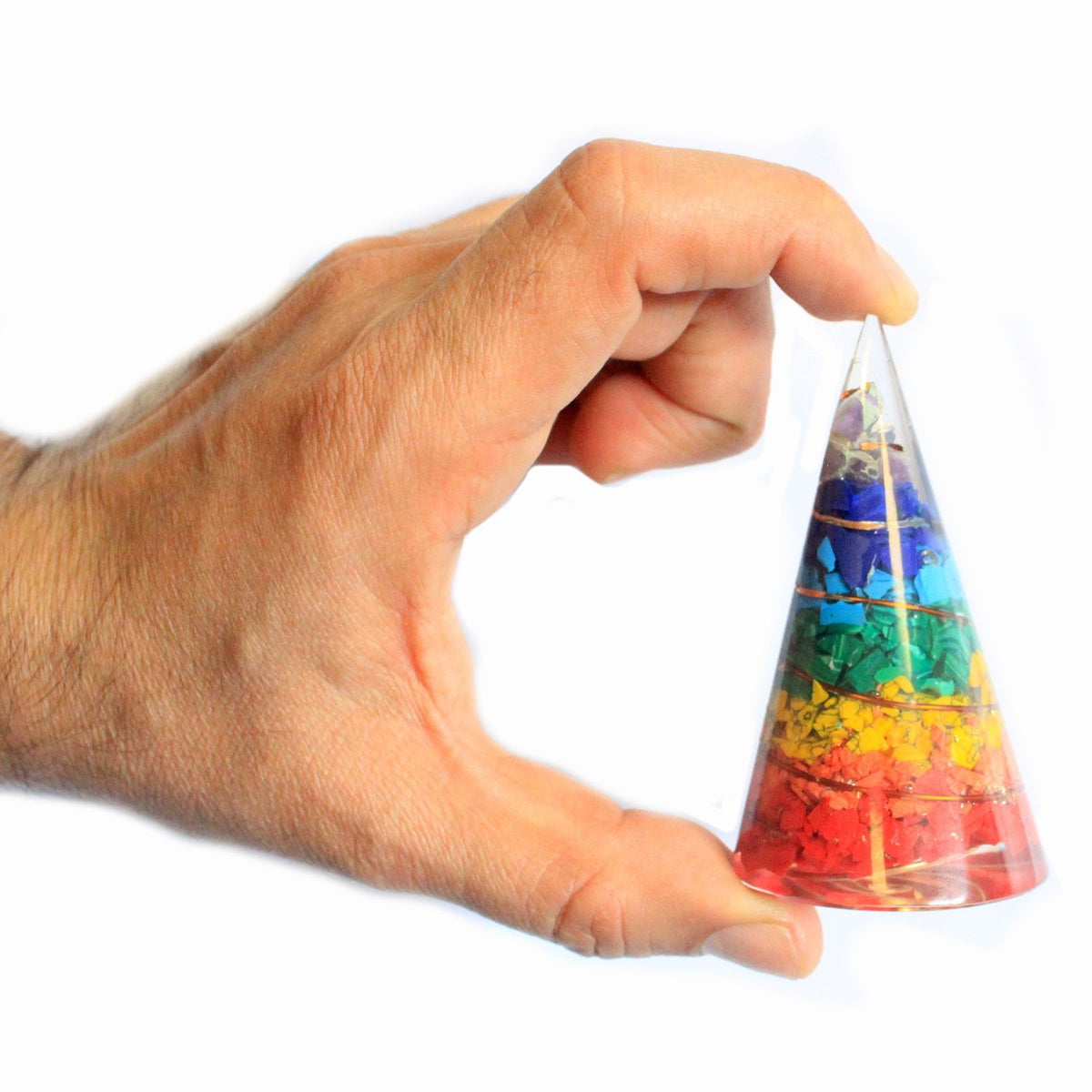 Orgonite Cône Multichip | Décoration Zen & Harmonie 80 mm