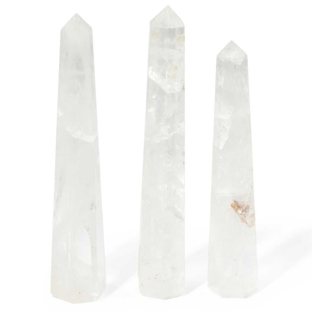 Obélisque Cristal de Roche Six Faces | Décoration Zen & Clarté