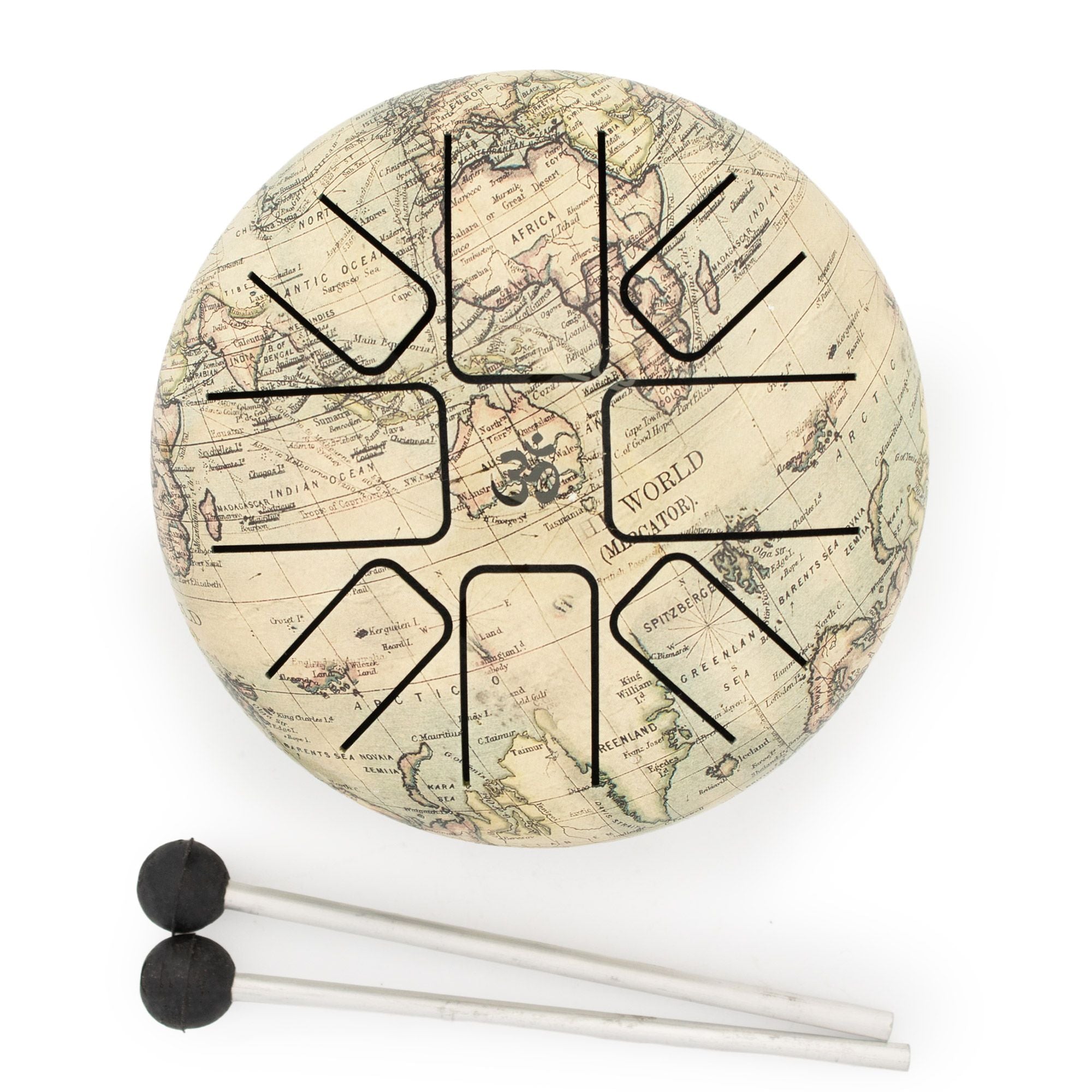 Hapi Drum Acier Motif Atlas 14 cm | Sonorités Apaisantes & Cocooning