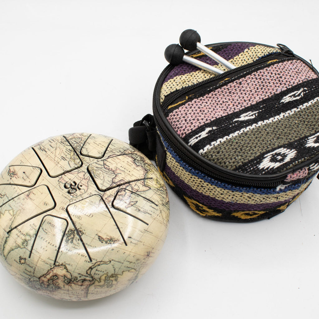 Hapi Drum Acier Motif Atlas 14 cm | Sonorités Apaisantes & Cocooning