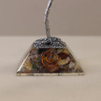 Arbre de Pierres Gemmes sur Base Orgonite | 80 Pierres Multicolores
