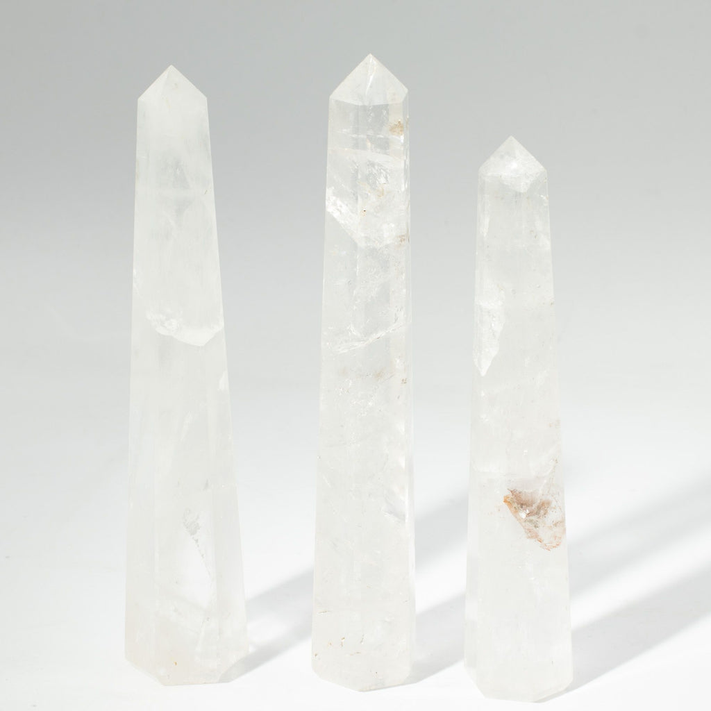 Obélisque Cristal de Roche Six Faces | Décoration Zen & Clarté
