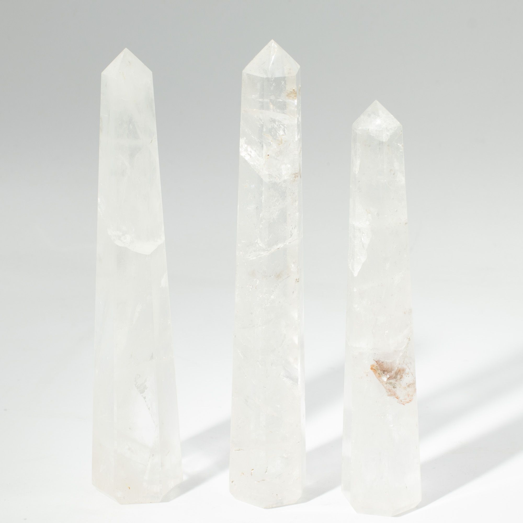 Obélisque Cristal de Roche Six Faces | Décoration Zen & Clarté