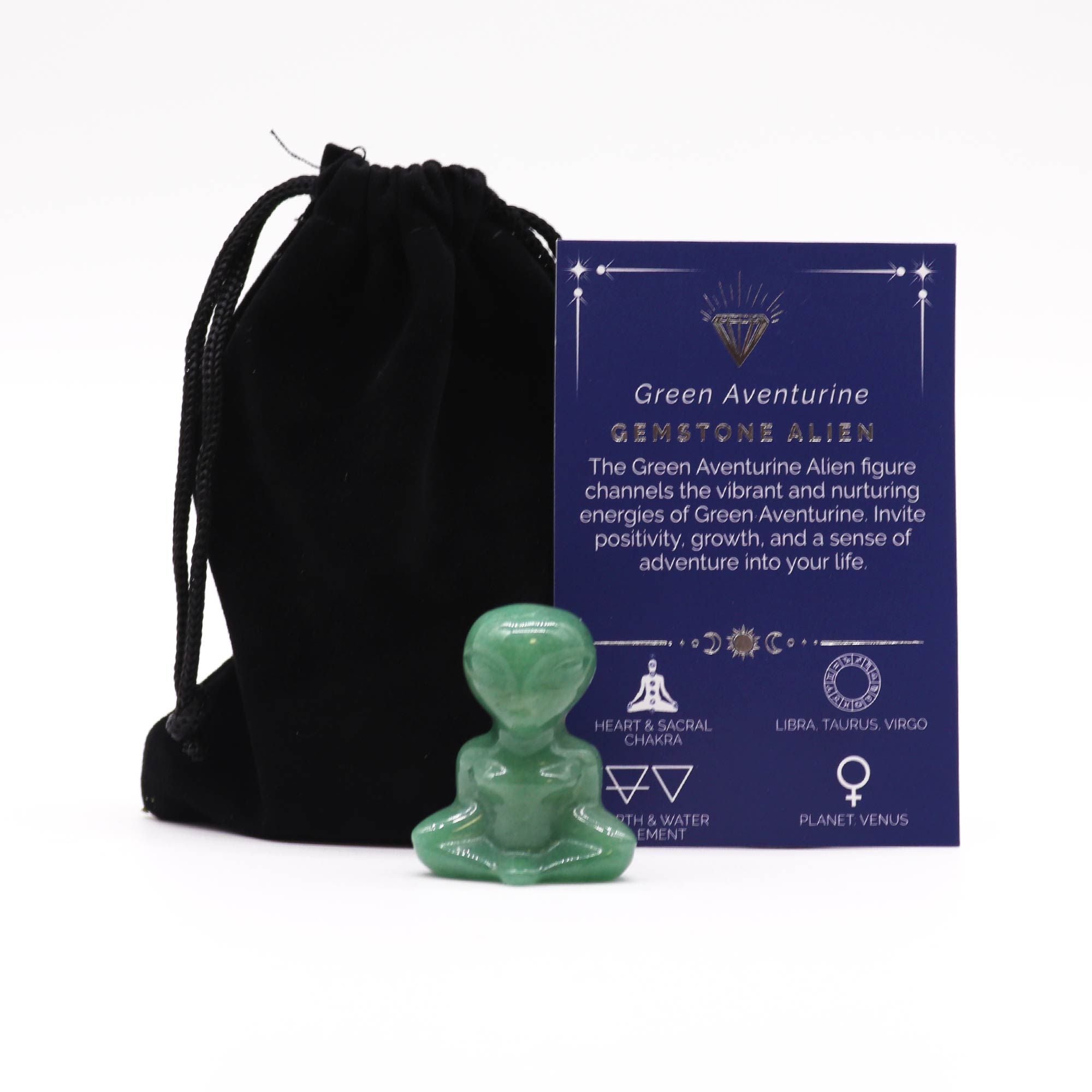 Figurine Alien Aventurine Verte | Décoration Zen & Bien-Être