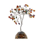 Arbre de Pierres Gemmes sur Base Orgonite | 80 Pierres Multicolores