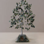 Arbre de Pierres Agate Mousse & Base Orgonite | Décoration Zen 320 Pierres