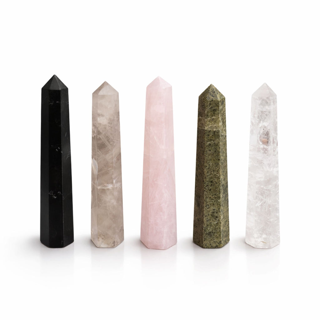 Obélisque Quartz Rose Six Faces | Décoration Zen & Douceur Naturelle