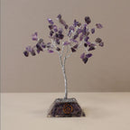 Arbre de Pierres Améthyste & Orgonite | Décoration Zen 80 Pierres