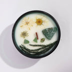 Bougie Aromathérapie & Jade Fleur | Menthe Apaisante Wick Bois