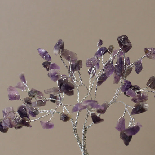 Arbre de Pierres Améthyste & Orgonite | Décoration Zen 80 Pierres