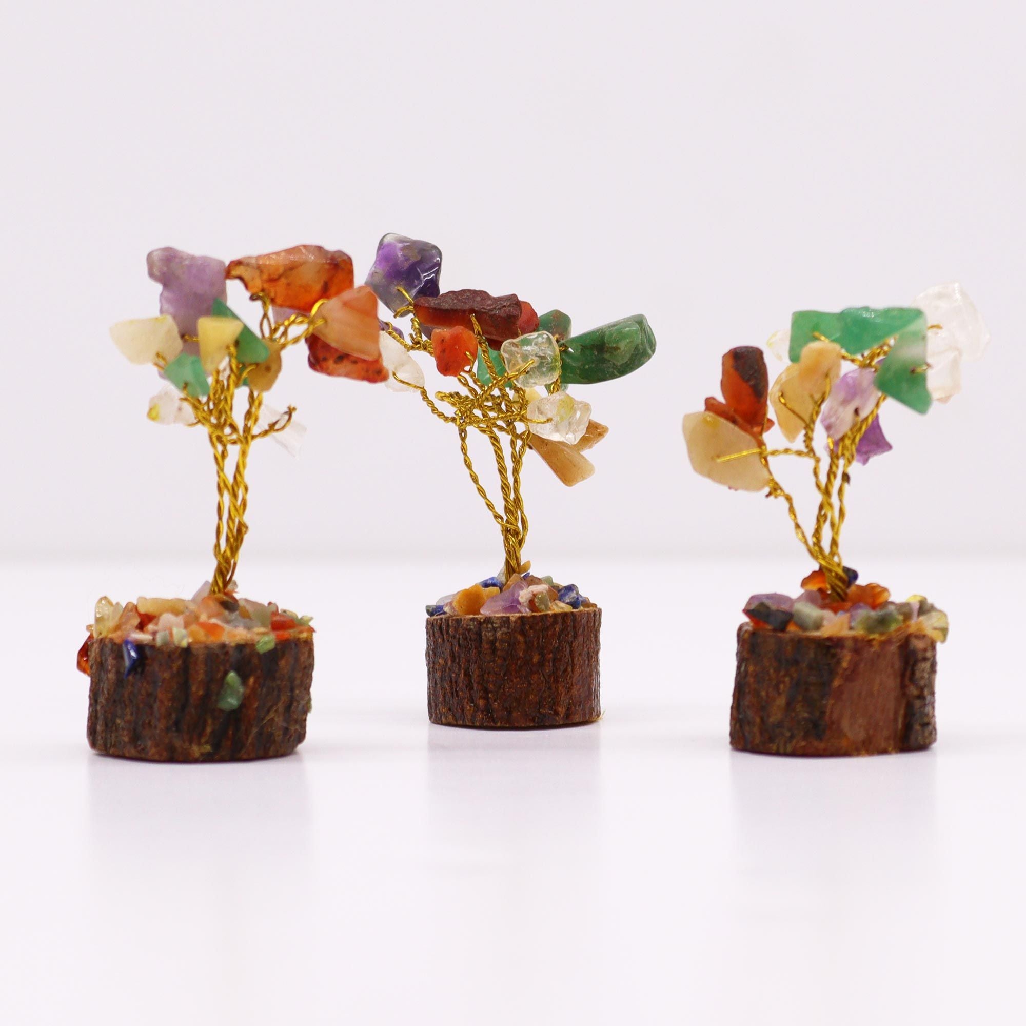 Arbre de Pierres Gemmes Mini | Décoration Zen Multi-Pierres