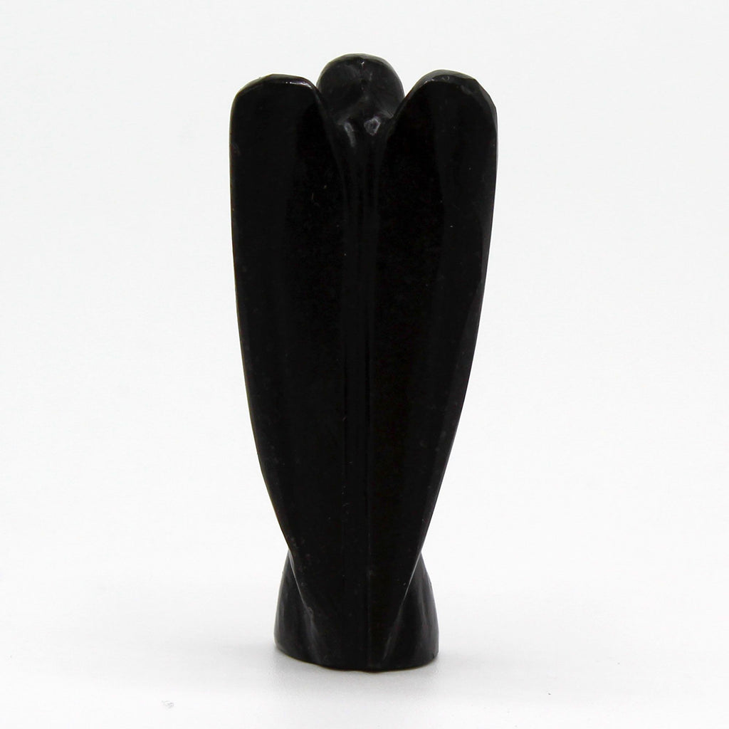 Ange en Agate Noire sculpté main | Décoration zen apaisante