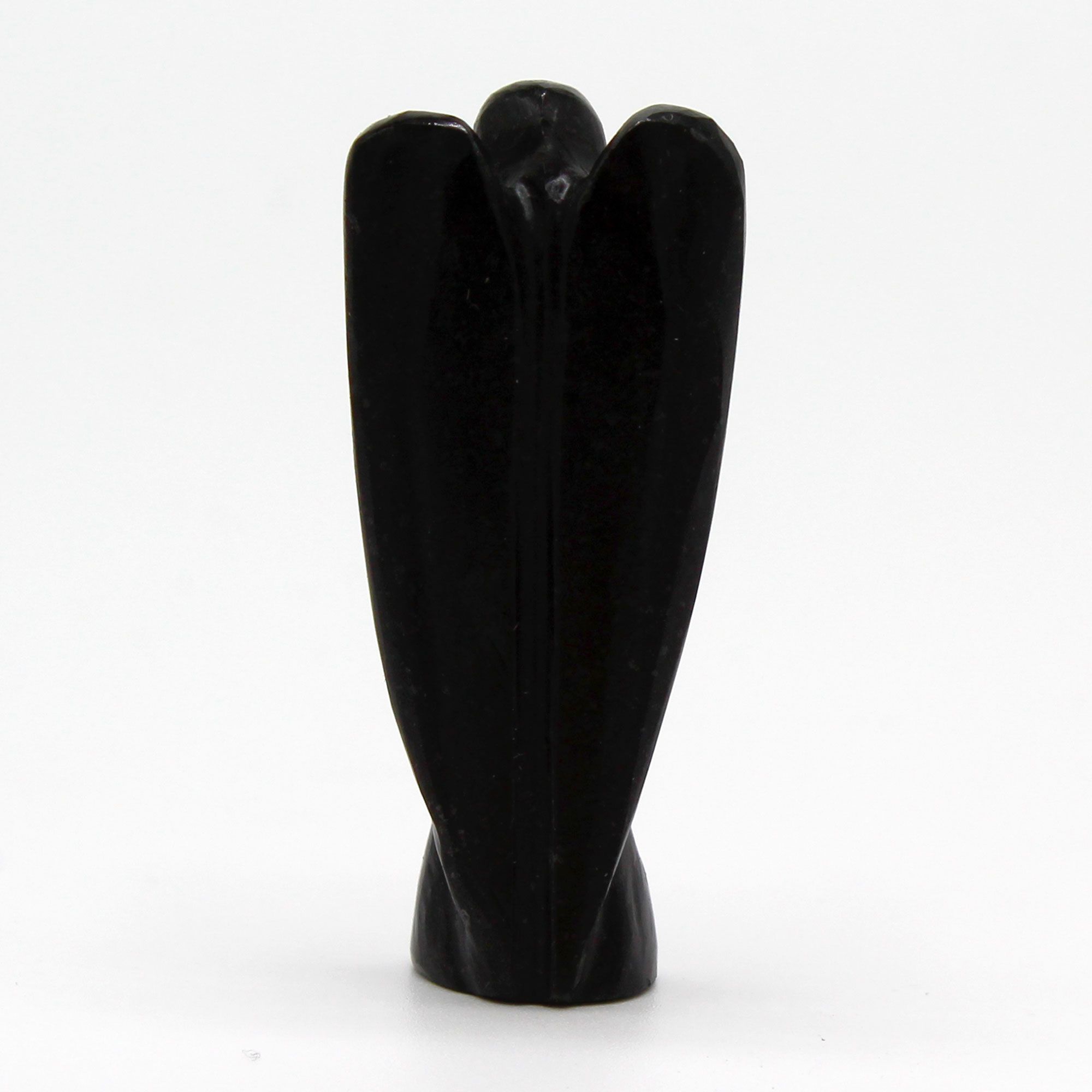 Ange en Agate Noire sculpté main | Décoration zen apaisante