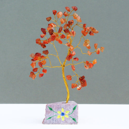 Arbre de Pierre Cornaline | 160 Pierres Naturelles Artisanales