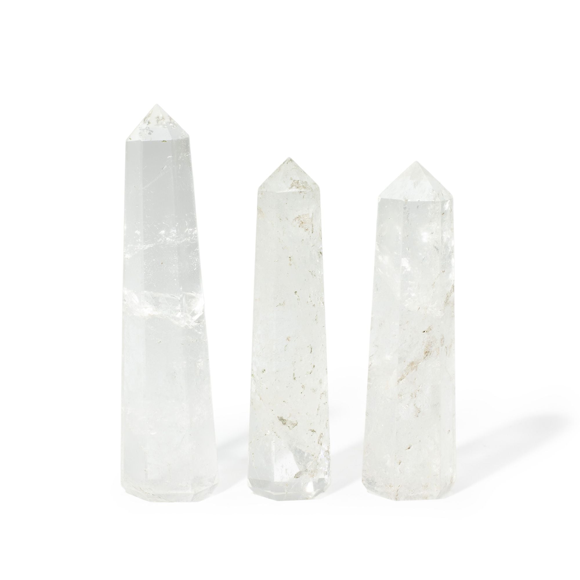 Obélisque Cristal de Roche Six Faces | Clarté & Harmonie Déco