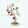 Arbre de Pierres Multicolores | Socle Agate Naturelle 35 Pierres