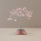 Arbre de Pierres Quartz Rose & Orgonite | Décoration Zen Apaisante