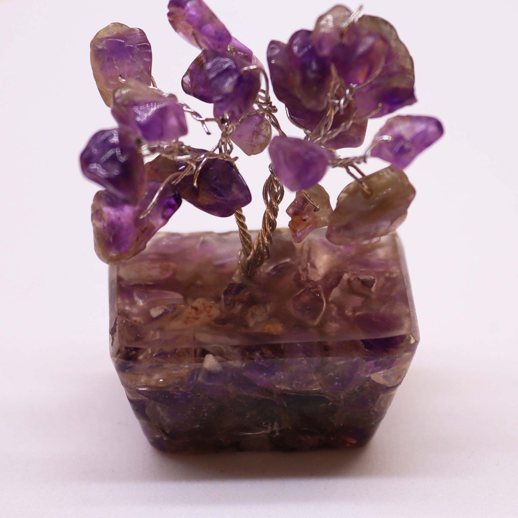 Arbre de Pierres Améthyste sur Socle Orgonite | Décoration Zen & Sérénité