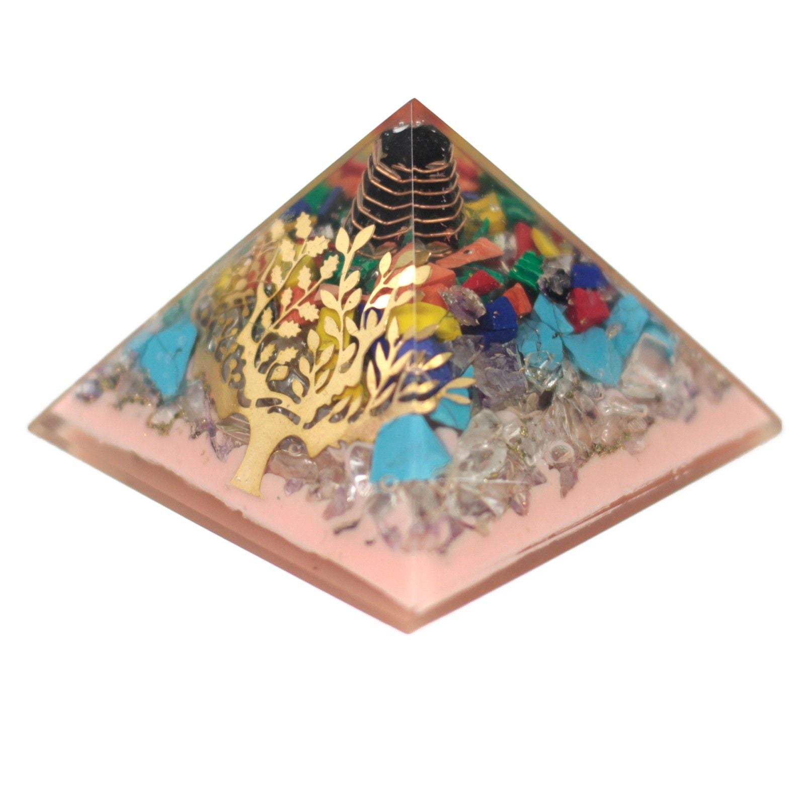 Pyramide Orgonite Arbre de Vie 70mm | Décoration Zen & Bien-être