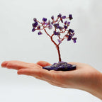 Arbre de Pierres Améthyste | Socle Agate Naturelle & Sérénité Violette