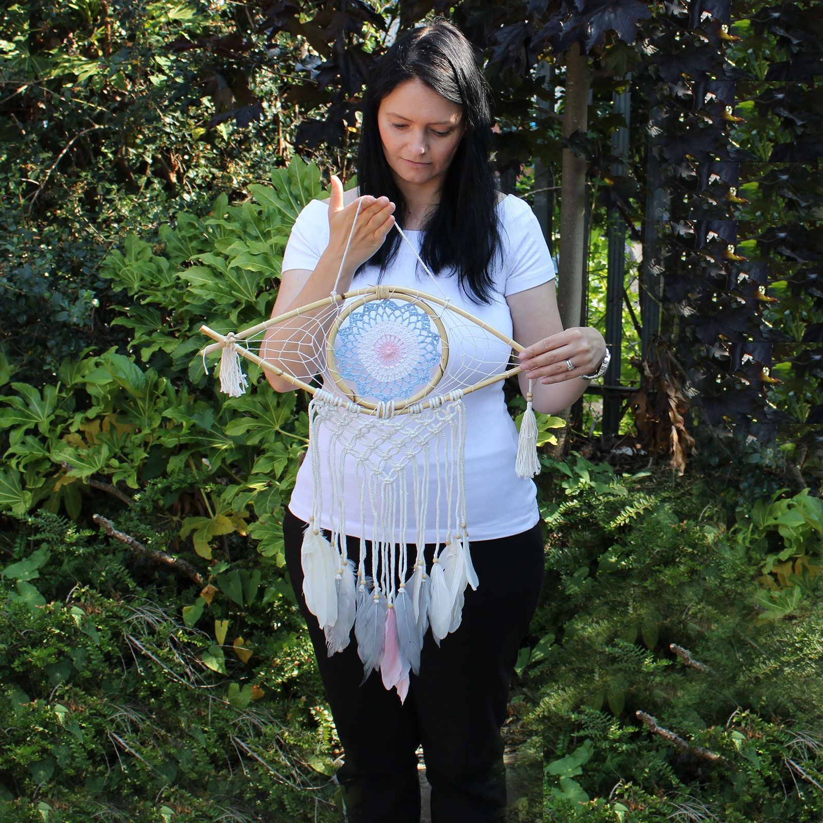 Attrape-Rêves Macramé Œil Bleu | Décoration Zen Cocooning