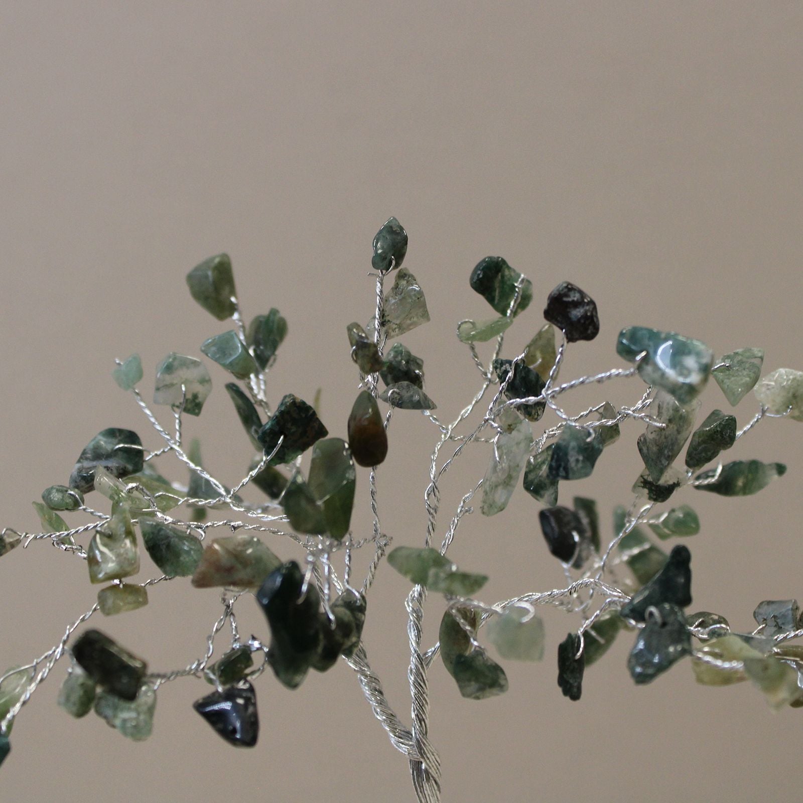 Arbre de Pierres Agate Mousse & Orgonite | Décoration Zen 80 Pierres