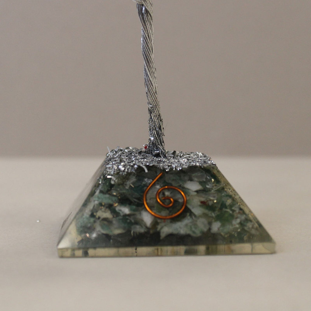Arbre de Pierres Agate Mousse & Orgonite | Décoration Zen 80 Pierres