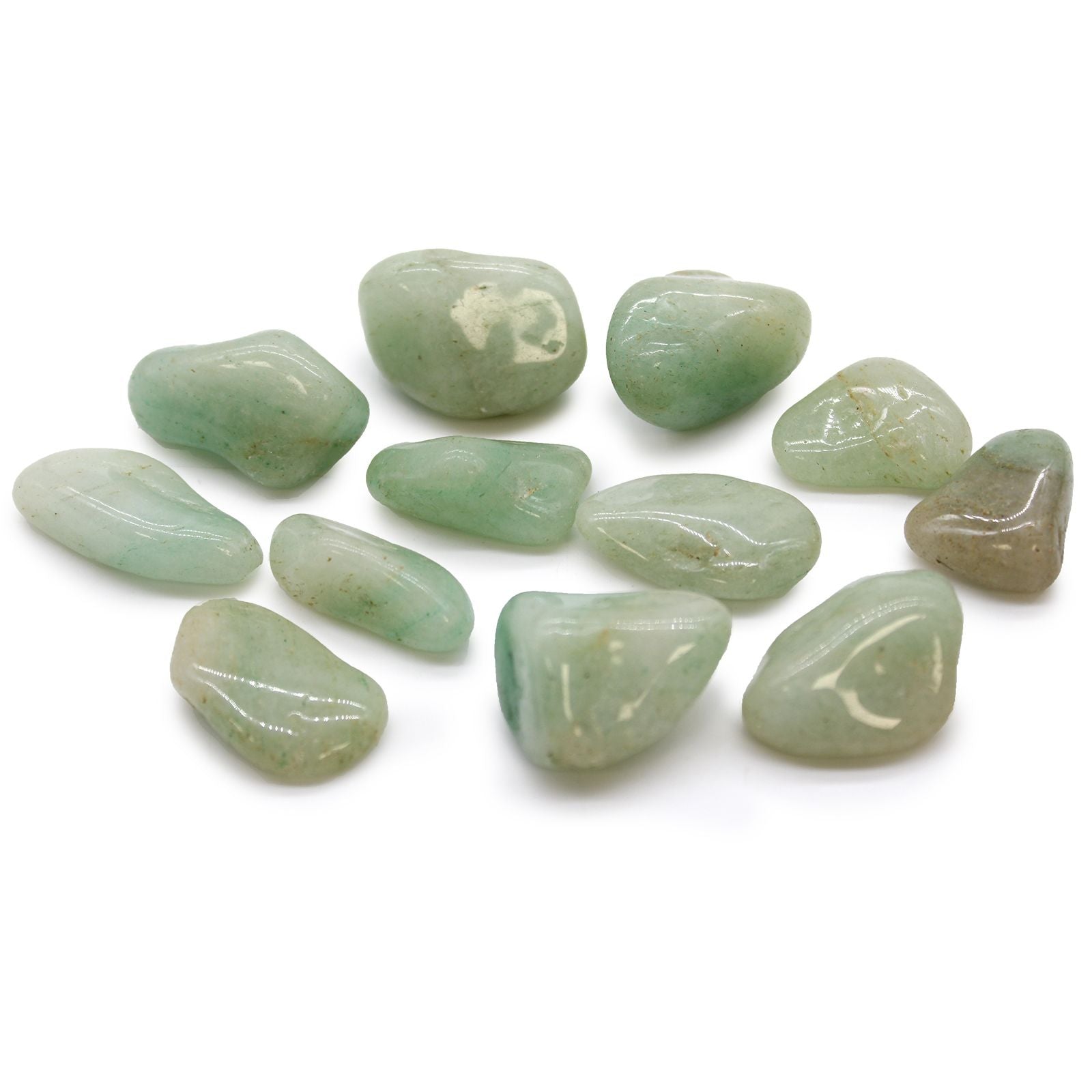 Pierres Roulées Aventurine Verte | Lot de 12 Pierres Naturelles Africaines