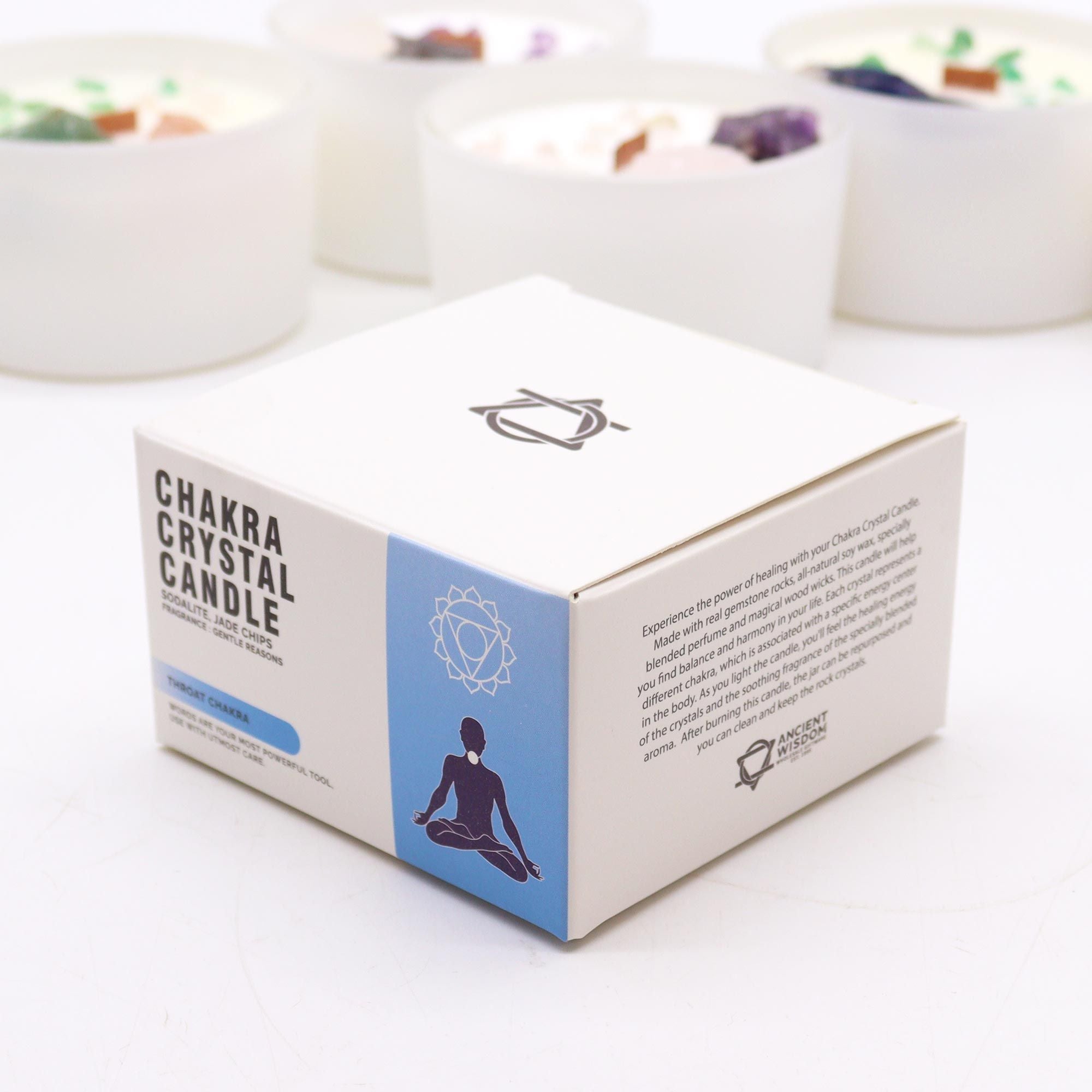coffret bougie chakra gorge avec packaging