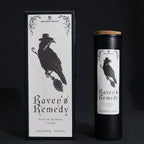 Bougie rituelle apaisement et guérison Raven's Remedy ambiance mystique avec coffret noir