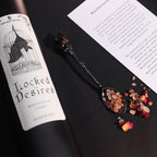 Bougie rituelle Locked Desires avec accessoires de rituel et éléments naturels pour manifestation