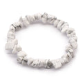 Bracelet en pierres naturelles de jaspe blanc, bijou bien-être élastique