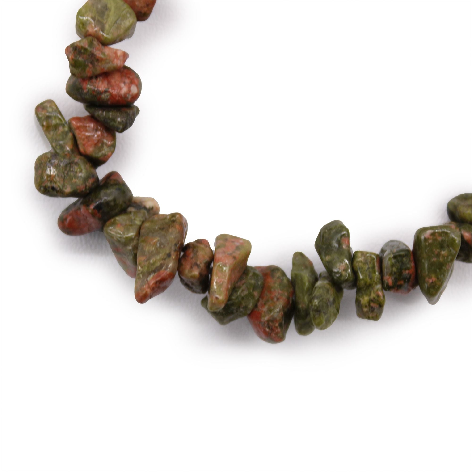 Détail bracelet jaspe vert en pierres naturelles, texture et couleurs des pierres