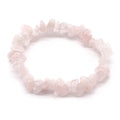 Bracelet en pierres naturelles de quartz rose, bijou bien-être élastique