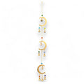 Carillon lune avec clochettes fait main en Inde, décoration spirituelle favorisant l’intuition et les cycles naturels
