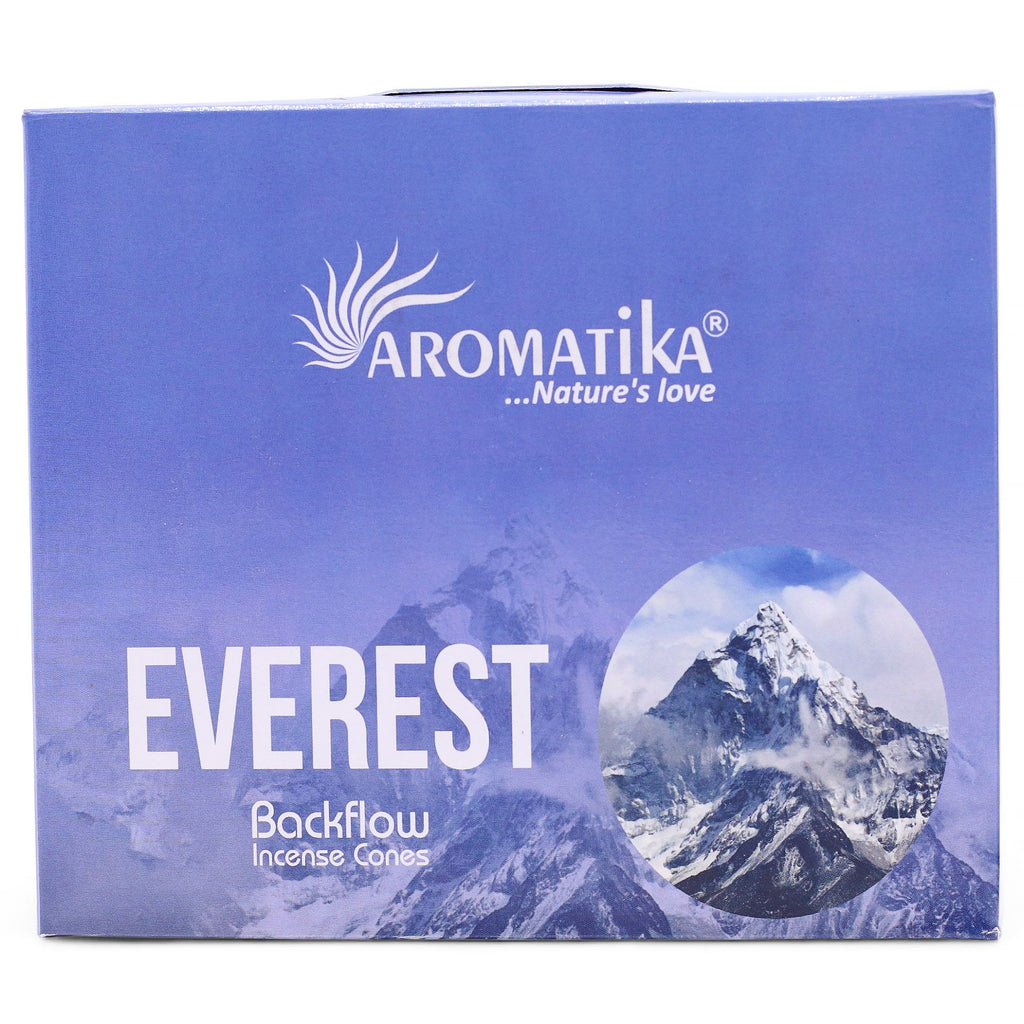 boîte d’encens backflow masala aromatika parfum everest contenant 10 cônes pour brûleur encens cascade