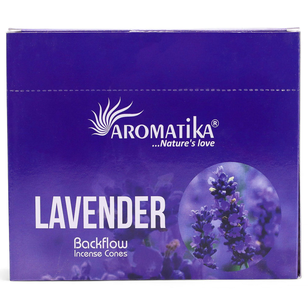 boîte d’encens backflow masala aromatika parfum lavande contenant 10 cônes pour brûleur encens cascade